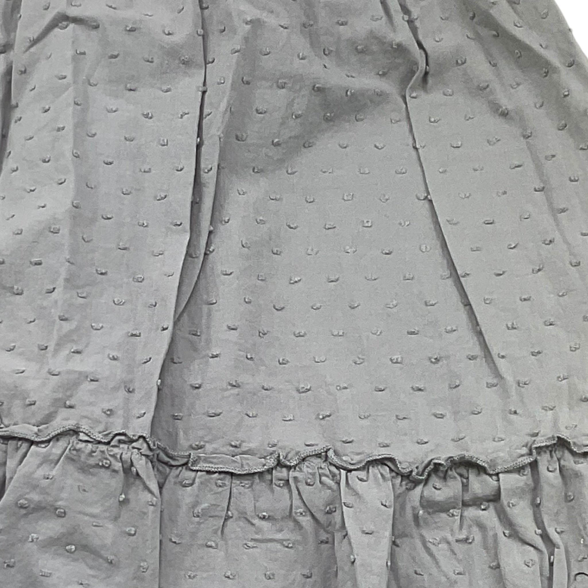 Petit Indi Abito Tinta Unita con Applicazioni per Bambina SS25BK6651 GRIGIO PETIT INDI 