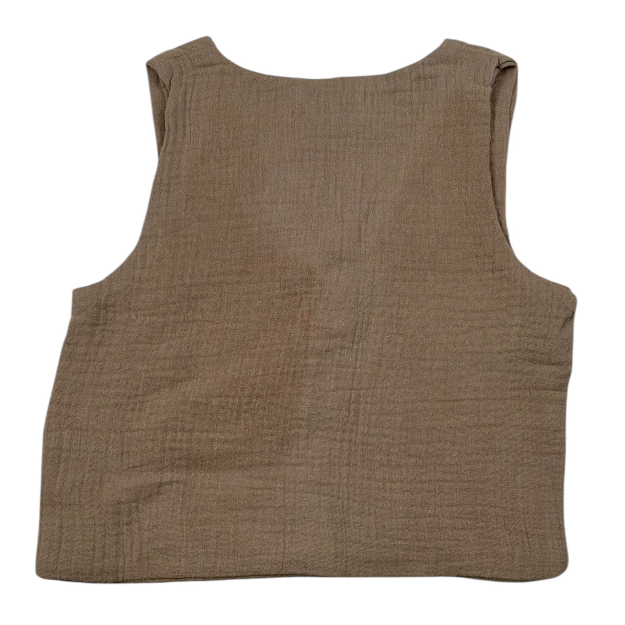 Petit Indi Gilet Tinta Unita per Neonato SS25BK7228X MARRONE PETIT INDI 