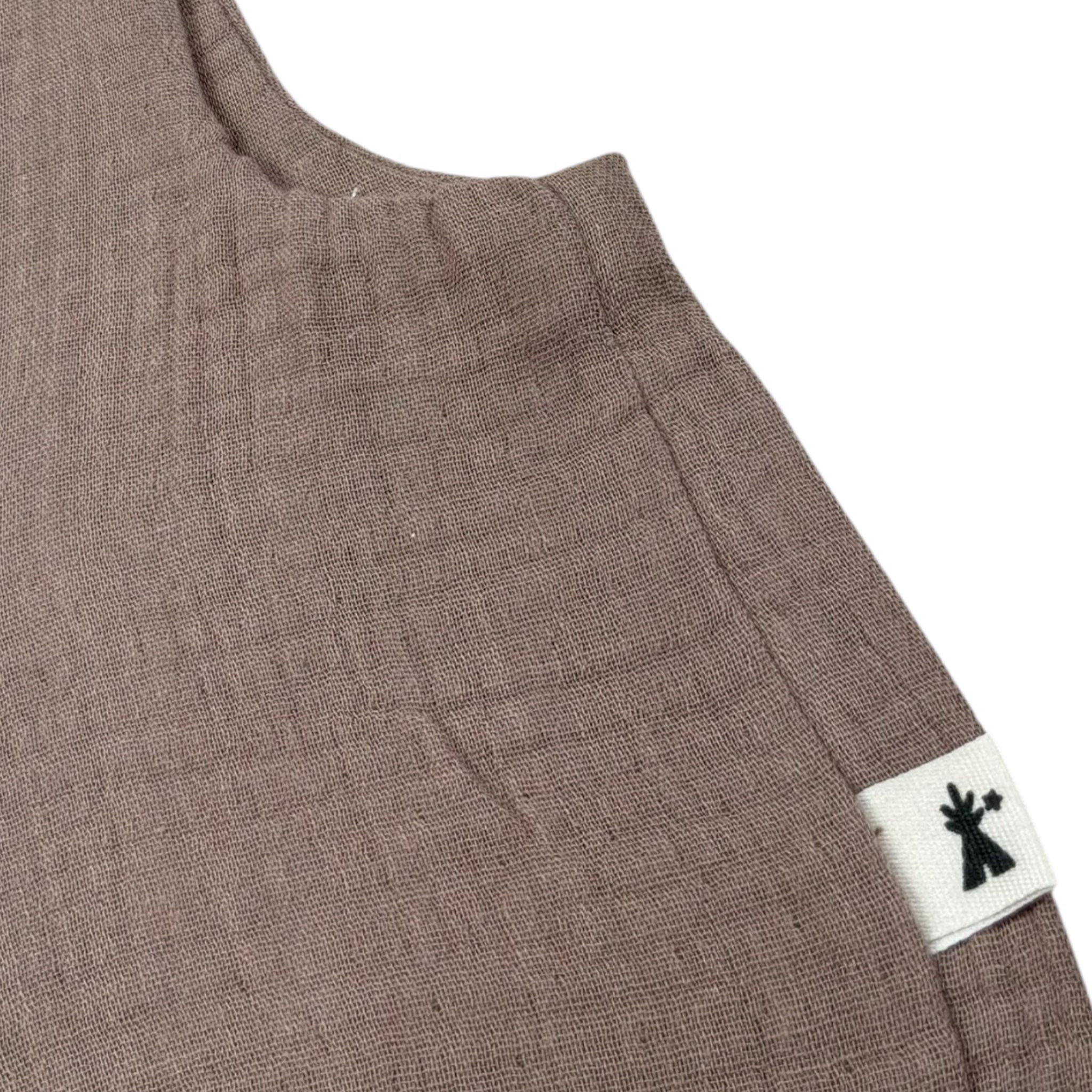 Petit Indi Gilet Tinta Unita per Neonato SS25BK7228X MARRONE PETIT INDI 