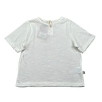 Petit Indi T-Shirt Girocollo Tinta Unita per Neonato SS25BK7617N BIANCO PETIT INDI 