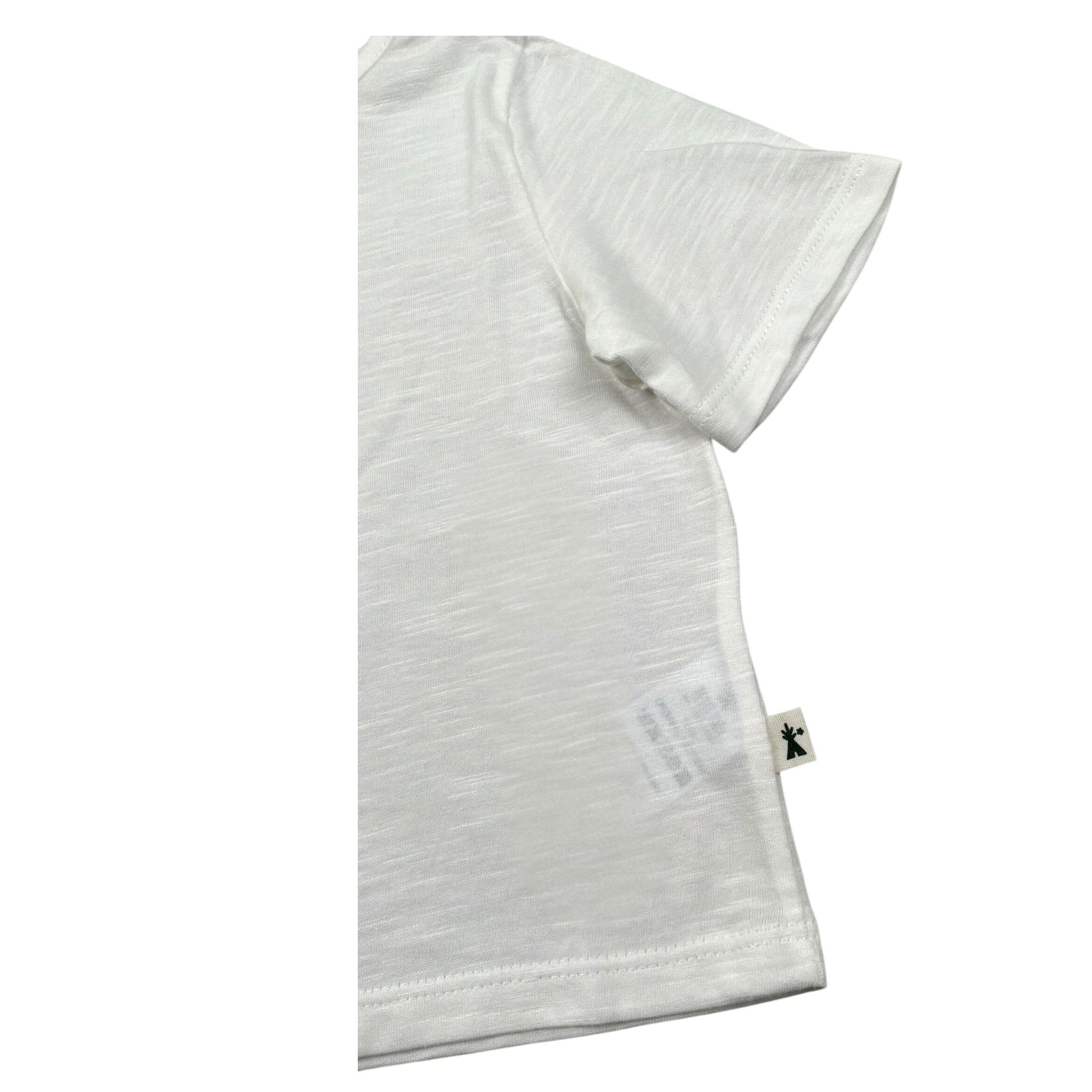 Petit Indi T-Shirt Girocollo Tinta Unita per Neonato SS25BK7617N BIANCO PETIT INDI 