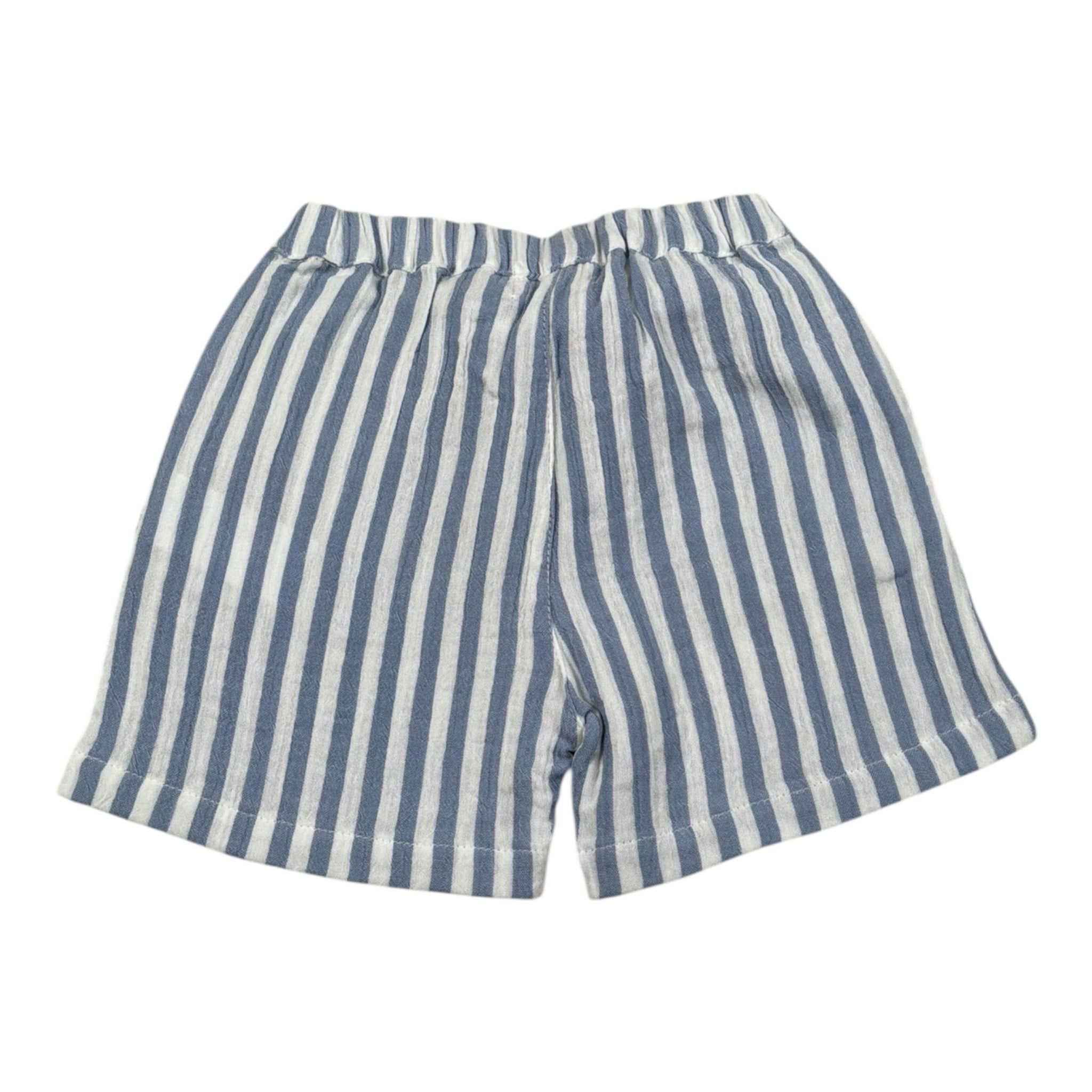 Petit Indi Bermuda Fantasia A Righe Bicolore per Bambino SS25BK7938 AZZURRO PETIT INDI 
