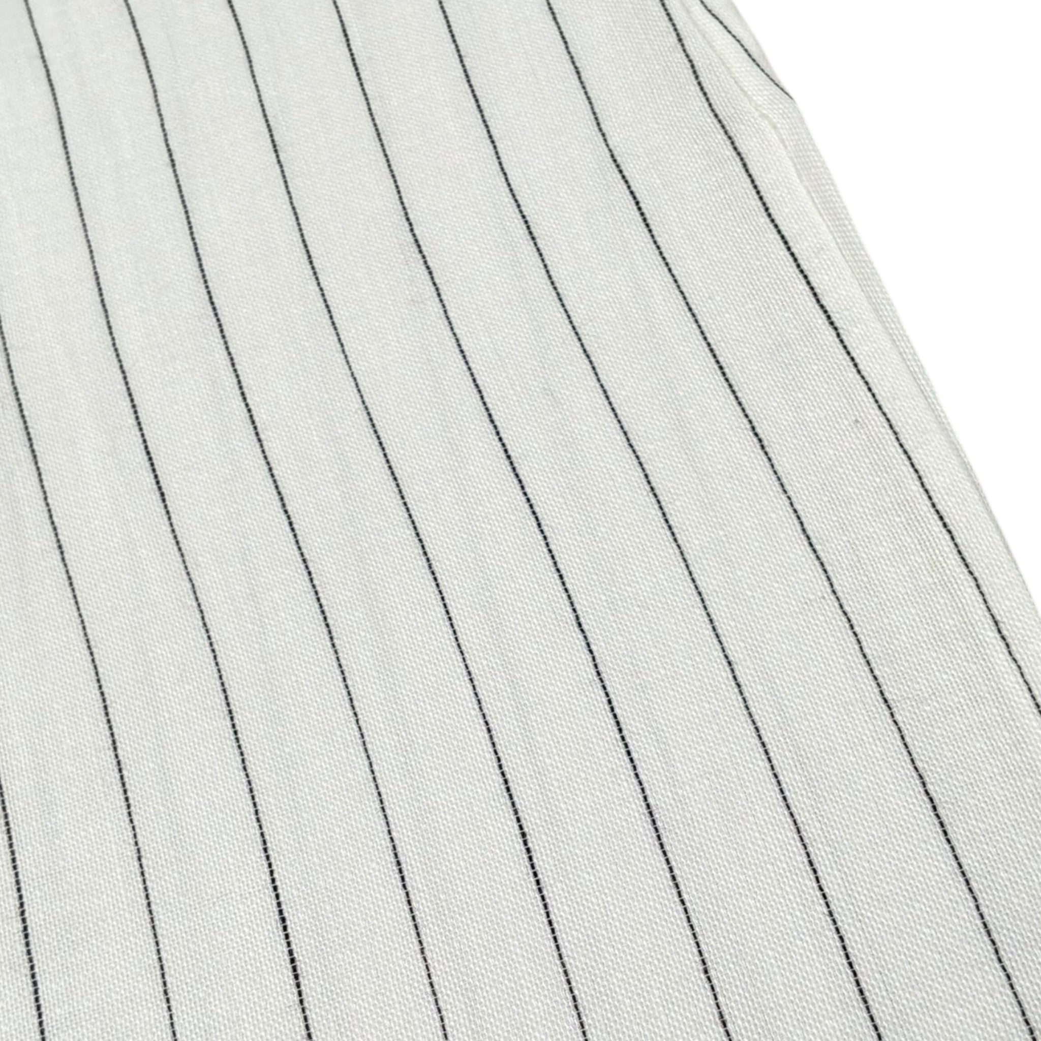 Petit Indi Pantalone Tinta Unita con Fantasia A Righe per Neonato SS25BK8225X BIANCO PETIT INDI 