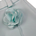 Petit Posh Short Tina Unita con Applicazione per Neonata GFBS25066SHXN VERDE ACQUA PETIT POSH 