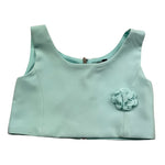 Petit Posh Top Giromanica Tinta Unita per Bambina GFBS25070TP VERDE ACQUA PETIT POSH 