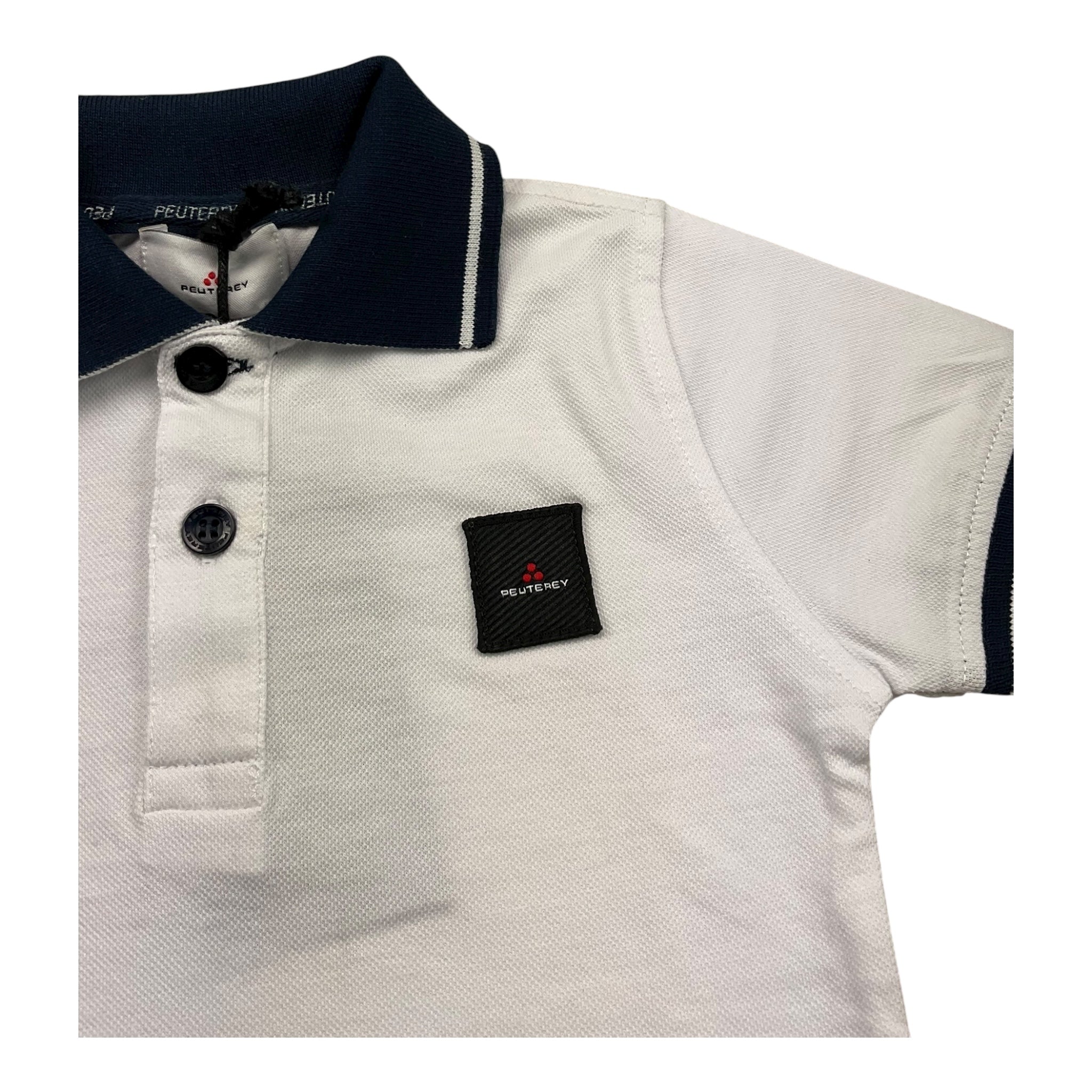 Peuterey Polo Mezza Manica con Colletto per Neonato PTB1999 BIANCO PEUTEREY 