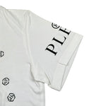 Philipp Plein T-Shirt Girocollo tinta unita con Stampe Bianco per Bambino 2PM007 BIANCO PHILIPP PLEIN 