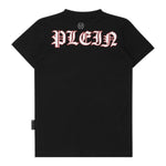 Philipp Plein T-Shirt Girocollo tinta unita con Stampa Nero per Bambino BTK1214 NERO PHILIPP PLEIN 