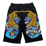 Philippe Plein Bermuda tinta unita con Stampa Nero per Bambino BJT0496 NERO PHILIPPE PLEIN 