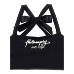 Philosophy Completo 2 Pezzi Top-Gonna Tinta Unita per Bambina I1E500 NERO PHILOSOPHY 