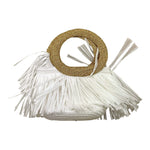 Piccola Ludo Borsa Tinta Unita con Manico In Contrasto per Bambina BORSJH BIANCO PICCOLA LUDO 