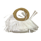 Piccola Ludo Borsa Tinta Unita con Manico In Contrasto per Bambina BORSJH BIANCO PICCOLA LUDO 