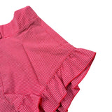 Piccola Ludo Short Tinta Unita con Fantasia A Quadri per Neonata BS10WB063 FRAGOLA PICCOLA LUDO 