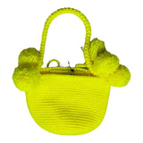 Piccola Ludo Borsa Tinta Unita con Pon Pon per Bambina CAP GIALLO FLUO PICCOLA LUDO 