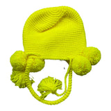 Piccola Ludo Borsa Tinta Unita con Pon Pon per Bambina CAP GIALLO FLUO PICCOLA LUDO 