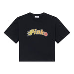 Pinko T-Shirt Girocollo Tinta Unita con Logo per Bambina KFTS001 NERO PINKO 