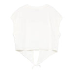 Pinko T-Shirt Girocollo Tinta Unita con Logo per Bambina KFTS004 BIANCO PINKO 