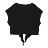 Pinko T-Shirt Girocollo Tinta Unita con Logo per Bambina KFTS004X NERO PINKO 