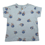 Play Up T-Shirt Girocollo Tinta Unita con Stampe per Neonato PA011AQ11054N AZZURRO PLAY UP 