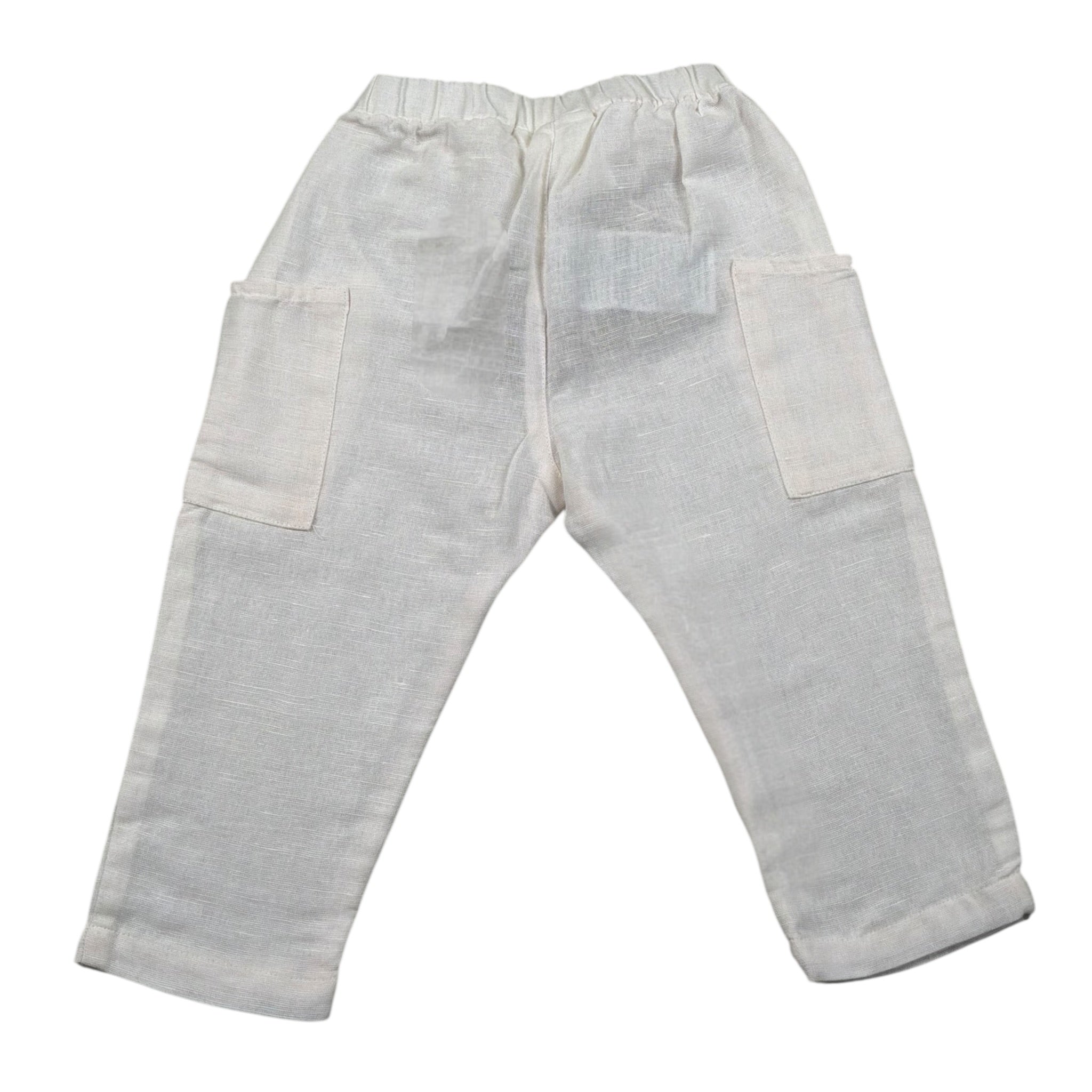 Play Up Pantalone Tinta Unita con Elastico In Vita per Neonato PA011AQ11603 PANNA PLAY UP 