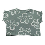 Play Up T-Shirt Girocollo Tinta Unita Stampa Fantasia per Neonata PA022AQ11053 VERDE PLAY UP 
