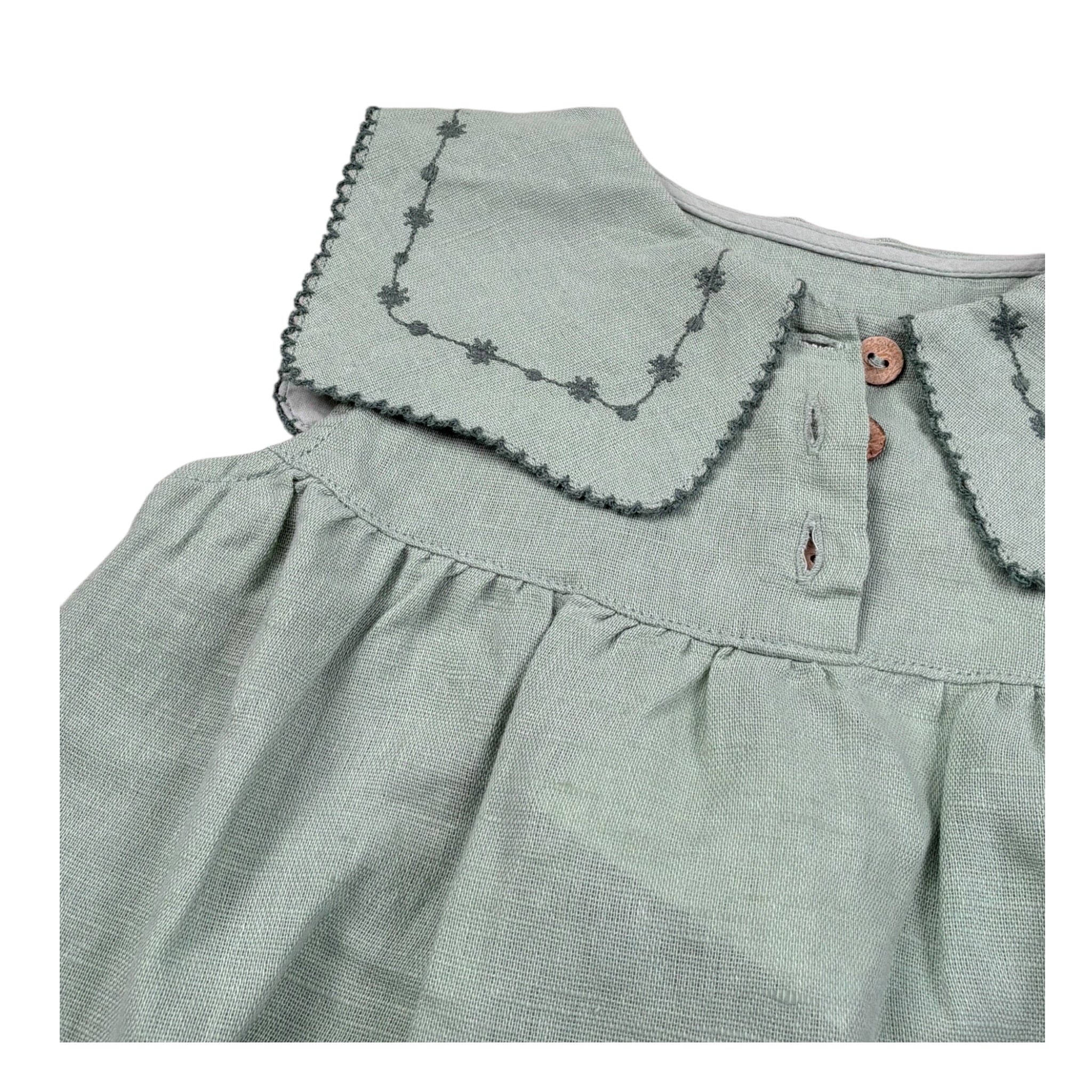 Play Up Abito Giromanica Tinta Unita per Neonata PA022AQ1451 VERDE PLAY UP 