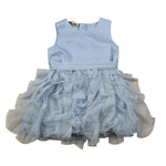 Please Abito Giromania Tinta Unita con Tulle per Neonata AB23290G73 AZZURRO PLEASE 
