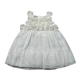 Please Abito Giromanica Tinta Unita con Tulle per Neonata AB36370G73 BIANCO PLEASE 