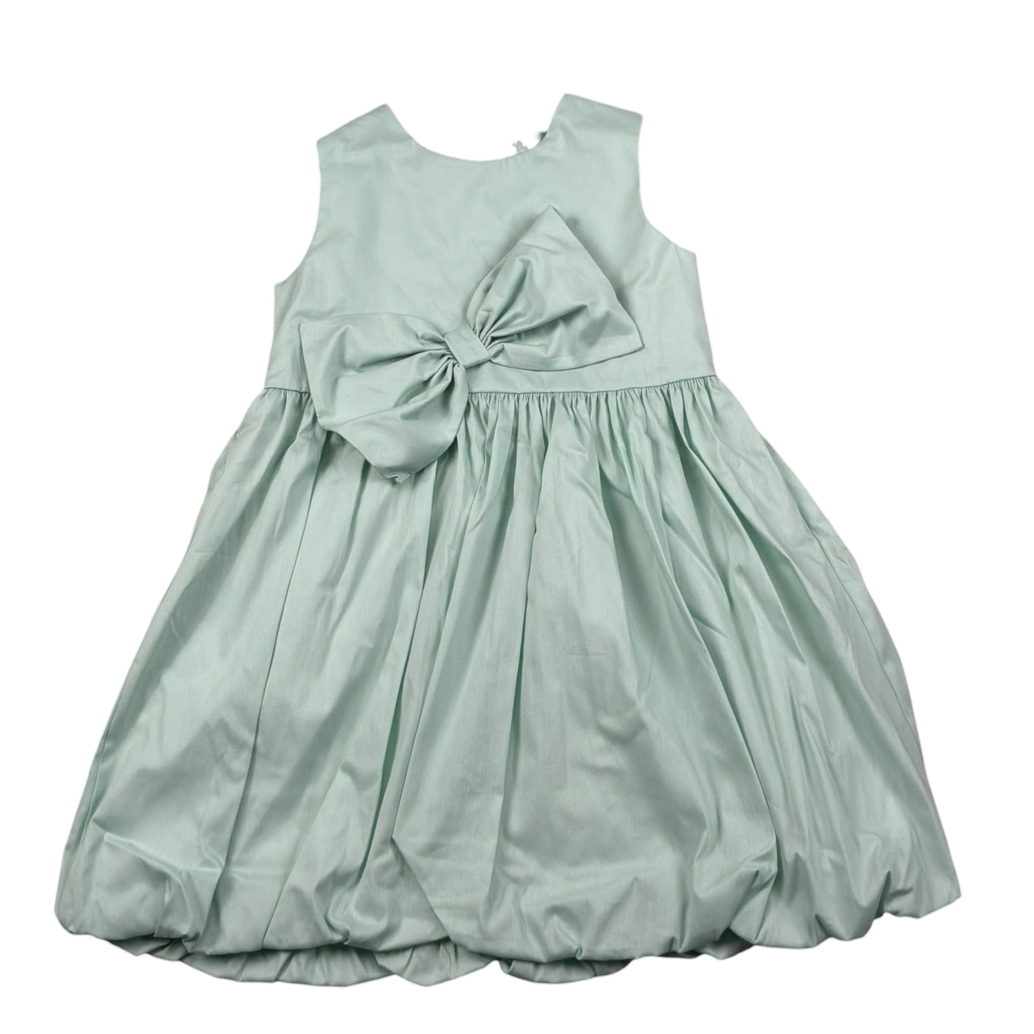 Please Abito Giromanica Tinta Unita per Bambina AB41270G73 VERDE PLEASE 