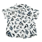 Please Camicia Tinta Unita con Stampa per Neonato CC80364B71 BIANCO PLEASE 