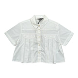 Please Camicia Modello Crop tinta unita Mezza Manica Bianco per Bambina CC93270G72 BIANCO PLEASE 