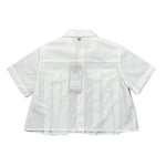 Please Camicia Modello Crop tinta unita Mezza Manica Bianco per Bambina CC93270G72 BIANCO PLEASE 