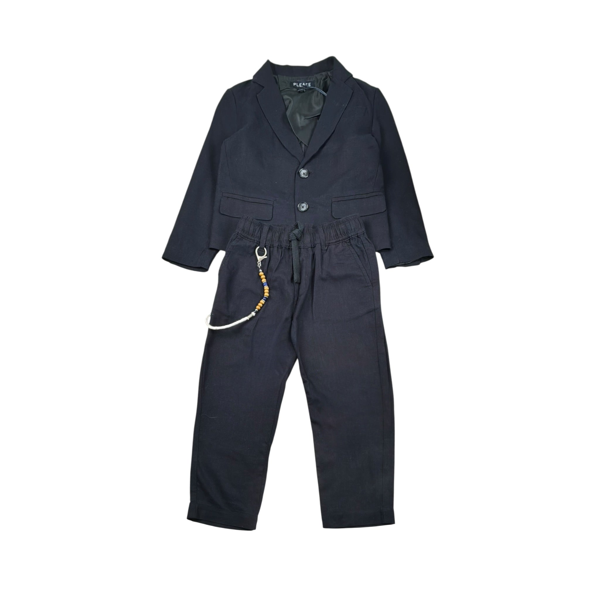 Please Completo 2 Pezzi Giacca-Pantalone per Bambino EB00000973 NERO PLEASE 