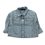 Please Camicia In Denim con Bottoni Tinta Unita per Neonato JB54010B71 AZZURRO PLEASE 