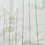 Please Gilet Tinta Unita con Fantasia A Righe per Neonato JH02131B73 BIANCO PLEASE 