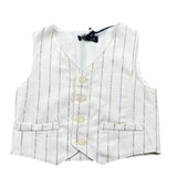 Please Gilet Tinta Unita con Fantasia A Righe per Bambino JH02131B73J BIANCO PLEASE 