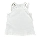 Please Canotta Tinta Unita A Costine per Bambina M019072G72 BIANCO PLEASE 