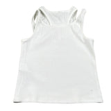 Please Canotta Tinta Unita A Costine per Bambina M019072G72 BIANCO PLEASE 