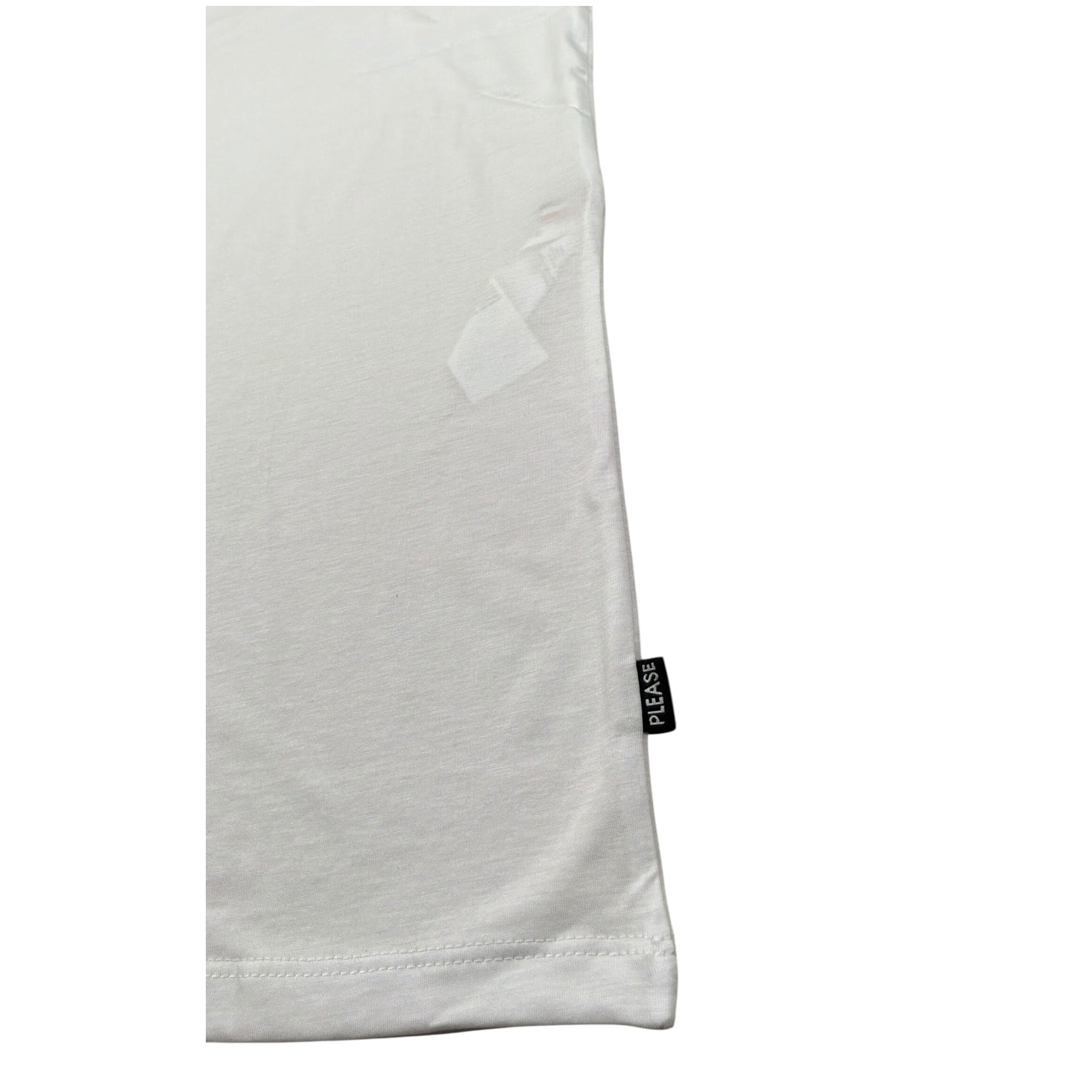 Please T-Shirt Girocollo Tinta Unita per Bambino MB21030B73X BIANCO PLEASE 