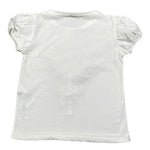 Please T-Shirt Girocollo Tinta Unita con Tulle per Bambina MB33030G73J BIANCO PLEASE 