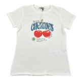 Please T-Shirt tinta unita con Stampa Bianco per Bambina MBD1030G72 BIANCO PLEASE 