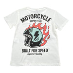 Please T-Shirt Girocollo tinta unita con Stampa Bianco per Bambino MBF1030B72 BIANCO PLEASE 
