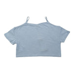 Please Top Mezza Manica Tinta Unita per Bambina MBG3030G72 AZZURRO PLEASE 