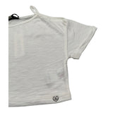 Please Top Mezza Manica Tinta Unita per Bambina MBG3030G72 BIANCO PLEASE 