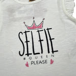 Please T-Shirt Girocollo tinta unita con Stampa Bianco per Neonata MO04030G BIANCO PLEASE 