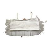 Please Top Tinta Unita con Balze per Bambina MO06032G73 BIANCO PLEASE 