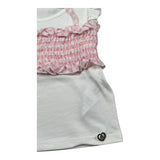 Please T-Shirt Girocoll Tinta Unita con Top per Neonata MQ02030G71 BIANCO PLEASE 