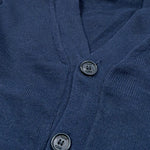 Please Cardigan Tinta Unita con Bottoni per Neonato NB03230B73 BLU PLEASE 