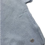 Please T-Shirt In Maglia Tinta Unita con Scollo Retro per Bambina NB16230G72 AZZURRO PLEASE 