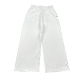Please Pantalone Tinta Unita Modello A Palazzo per Bambina PE30171G73 BIANCO PLEASE 